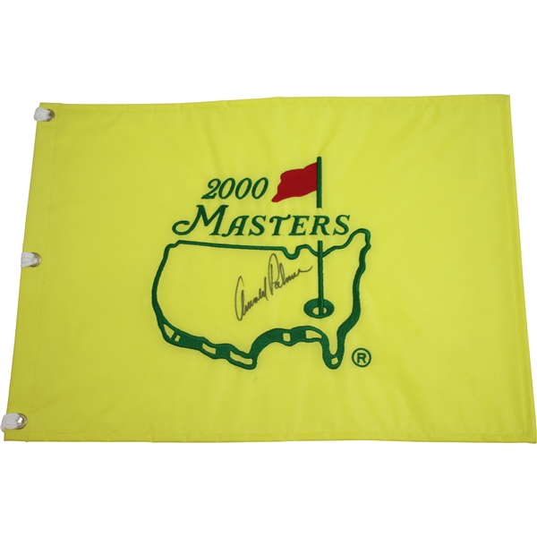 Arnold Palmer Signed 2000 Masters Tournament Embroidered Flag JSA ALOA