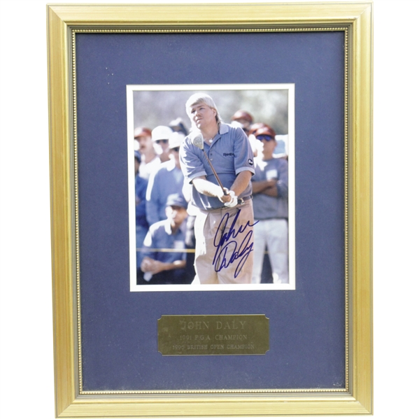 John Daly Signed Early 1990s 8x10 Photo - Framed JSA ALOA