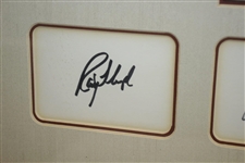 'Legends on the Swilken Bridge' with Signed Cuts Arnie, Jack, Tom, & Ray - Framed JSA ALOA