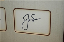 'Legends on the Swilken Bridge' with Signed Cuts Arnie, Jack, Tom, & Ray - Framed JSA ALOA
