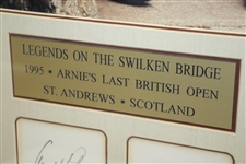 'Legends on the Swilken Bridge' with Signed Cuts Arnie, Jack, Tom, & Ray - Framed JSA ALOA