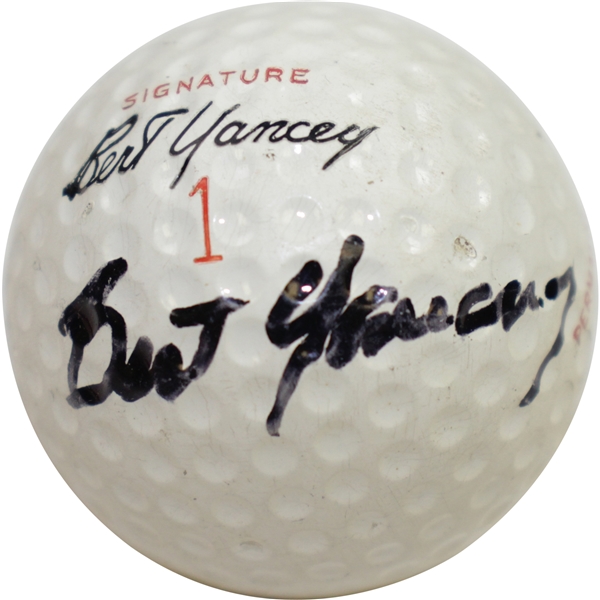Bert Yancey Signed Personal Signature Logo Golf Ball JSA ALOA