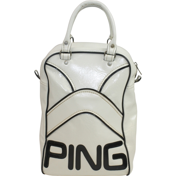 Classic PING White & Black Golf Shag Bag