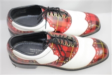 Classic Red/Black Plaid 'Arnold Palmer' Golf Shoes by Eaton - Size 7 1/2