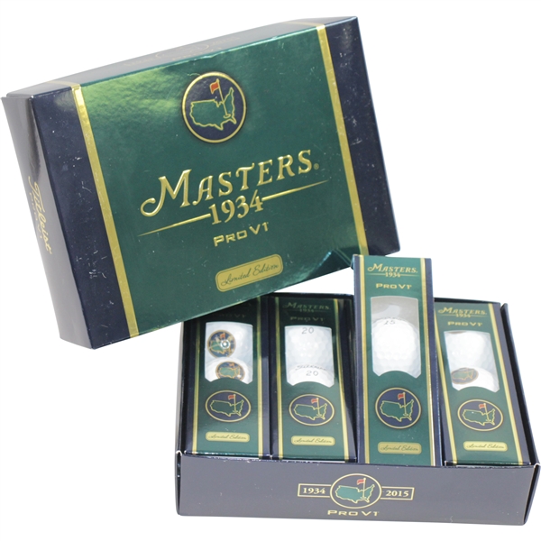 2015 Masters Berckmans Place Ltd Ed ProV1 Dozen Golf Balls in Original Sleeves & Box