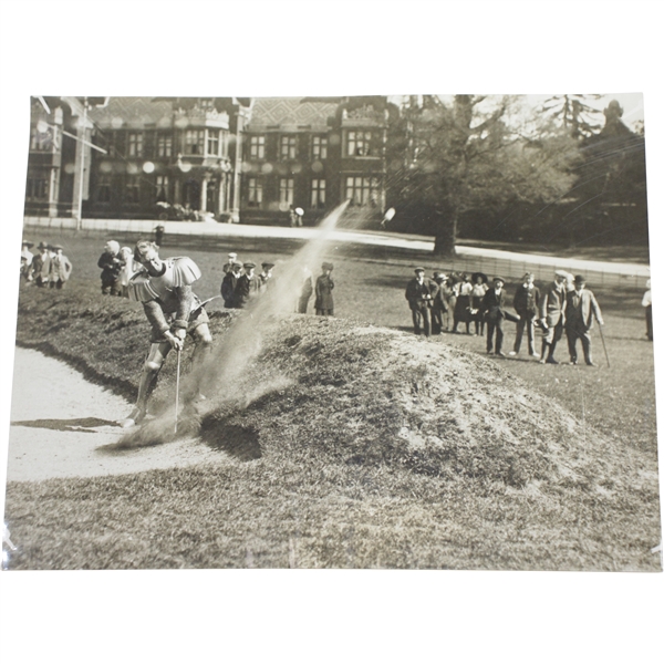 Harry Dearth Golf in Armour Wire Photo Hitting Out of Sand Trap - Victor Forbin Collection