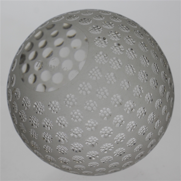 Tiffany & Co Luxury Leaded Crystal Art Glass Golf Ball Paperweight