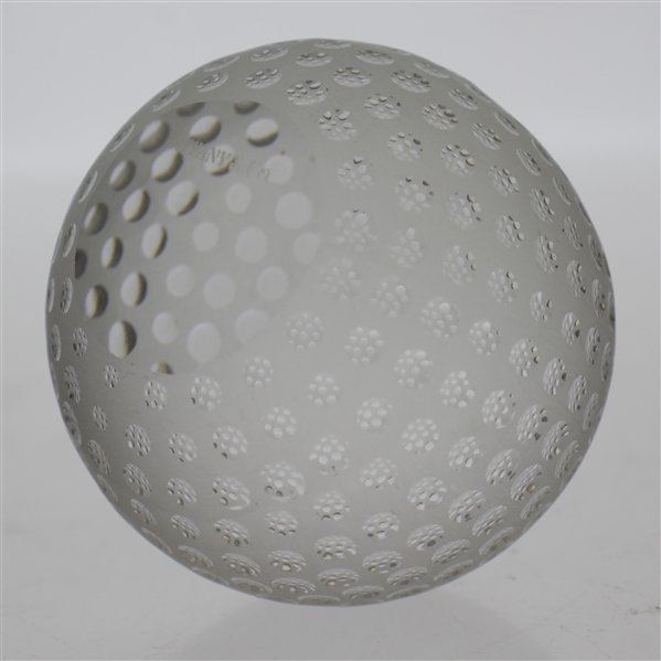 Tiffany & Co Luxury Leaded Crystal Art Glass Golf Ball Paperweight