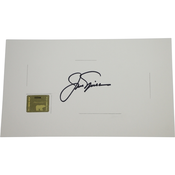 Jack Nicklaus Signed Card with Personal Golden Bear Hologram #00044