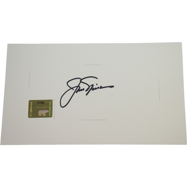 Jack Nicklaus Signed Card with Personal Golden Bear Hologram #01549