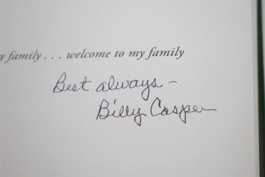 Billy Casper Signed 'The Big Three and Me' Book JSA ALOA