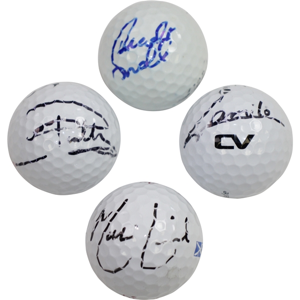 Snedeker, Casey, Villegas, & Laird Signed Personal Tournament Used Golf Balls JSA ALOA