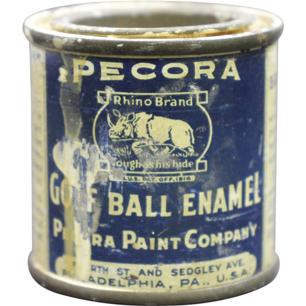 Vintage Can of Rhino Brand Pecora Golf Ball Enamel - Philadelphia, Pa.