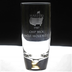 Chip Becks 1987 Masters Tournament Hole No. 2 Crystal Eagle Glass