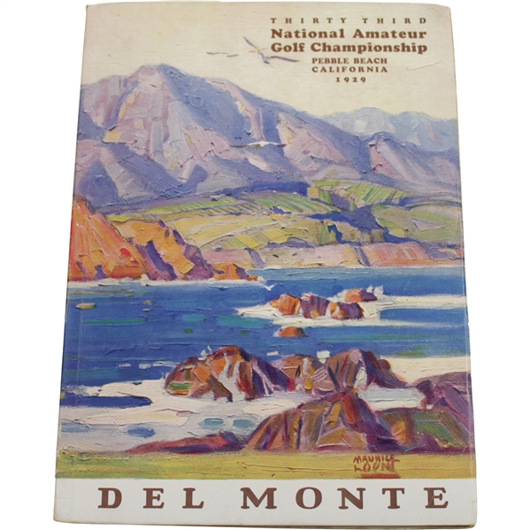 1929 US Amateur Championship at Del Monte G&CC Program - Harrison Johnston Winner