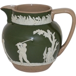 Circa 1900 Copeland Late Spode Green & White Pitcher