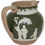 Circa 1900 Copeland Late Spode Green & White Pitcher