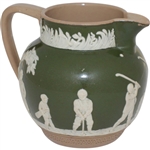 Circa 1900 Copeland Late Spode Green & White Pitcher
