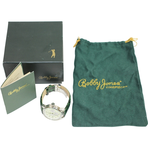 Bobby Jones Stainless Steel BJ0006 Watch with Bag & Card in Original Box - Works