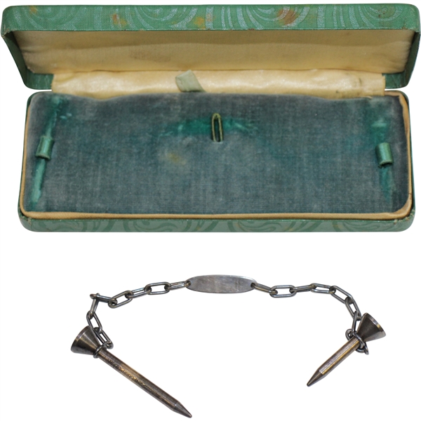 Vintage Sterling Silver Lambert Bros. The Reddy Tee 2-Tee Set with Chain in Original Box