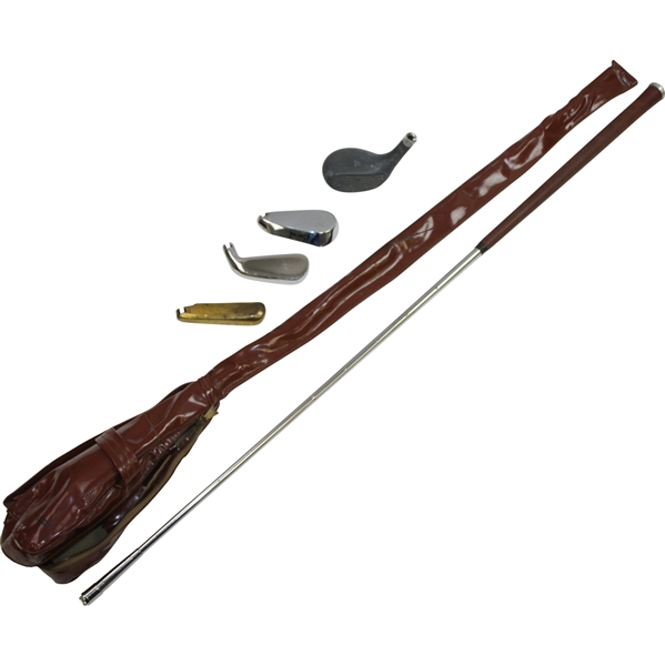 1940s Jakosky Trija Golf Club Single Shaft with 4 Interchangeable Heads - In Original Case