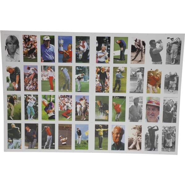 Uncut Golf Card Sheet Greats From The States - 40 Cards