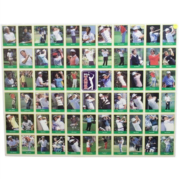 Uncut Golf Card Sheet 1987 PGA Tour