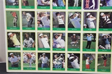 Uncut Golf Card Sheet 1987 PGA Tour