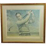 Bobby Jones Signed Ltd Ed 1954 USGA Thomas E. Stephens Print #510 - Framed JSA ALOA 