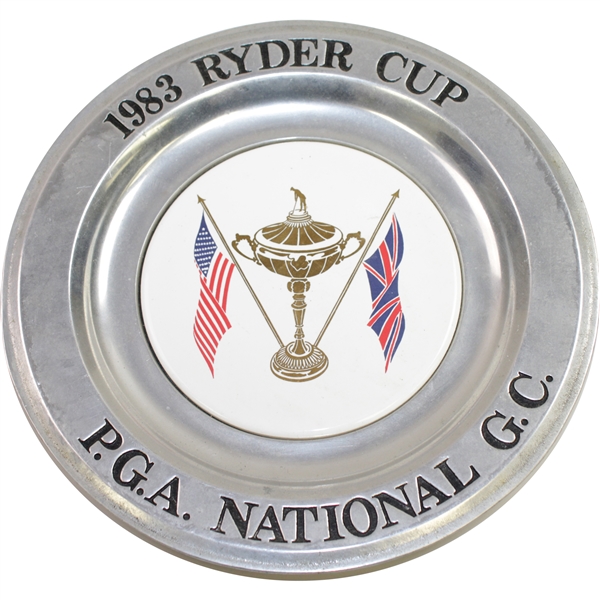 1983 Ryder Cup at PGA National Golf Club Pewter Plate