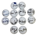 Twelve Signed Golf Balls - Dent, Jacobsen, Dougherty, and others JSA ALOA