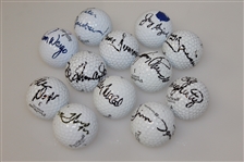 Twelve Signed Golf Balls - Dent, Jacobsen, Dougherty, and others JSA ALOA