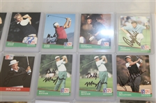Thirty-Five Signed Pro-Set Golf Cards JSA ALOA
