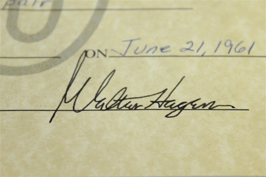 Walter Hagen Wilson Sporting Goods Certificate of Accomplishment-1961