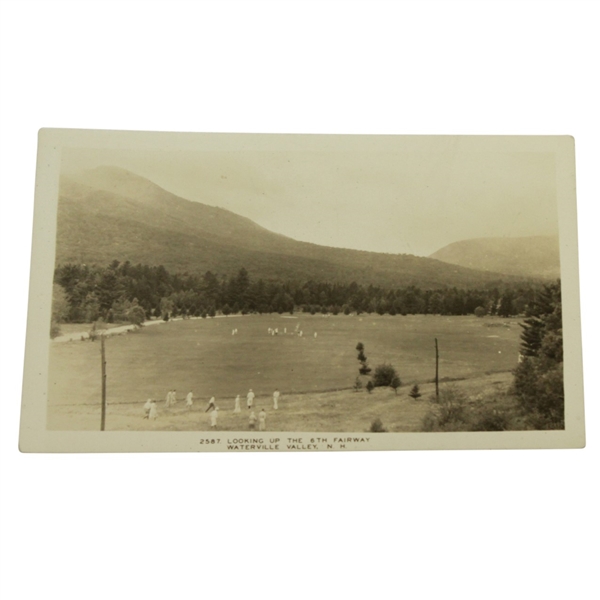 Vintage Waterville Valley Looking up the 6th Fairway Post Card - New Hampshire