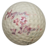 Ben Hogan 1948 US Open at Riviera CC Used Spalding Dot Golf Ball with Final Rd Ticket - Gifted to Ralph Hutchison