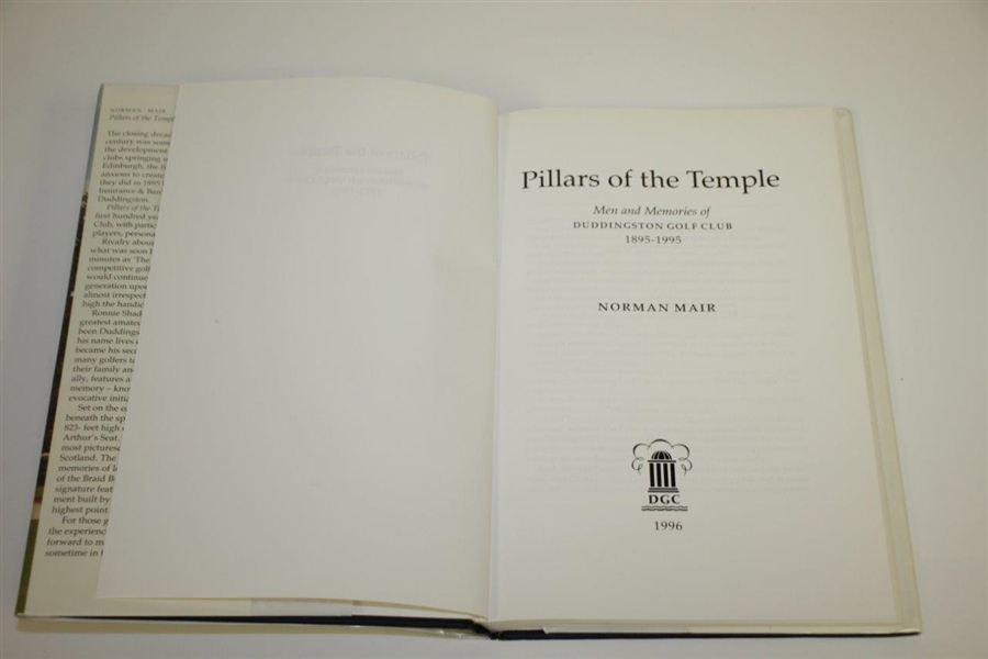 Pillars of the Temple - Men and Memories of the Duddingston GC 1895-1995