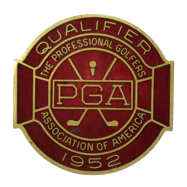 1952 PGA Championship at Big Spring CC Contestant Badge - Jim Turnesa Winner