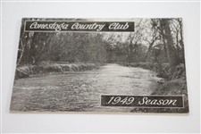 1949 Conestoga Country Club (Lancaster, PA.) Season Booklet with Unique Clip-On Tie