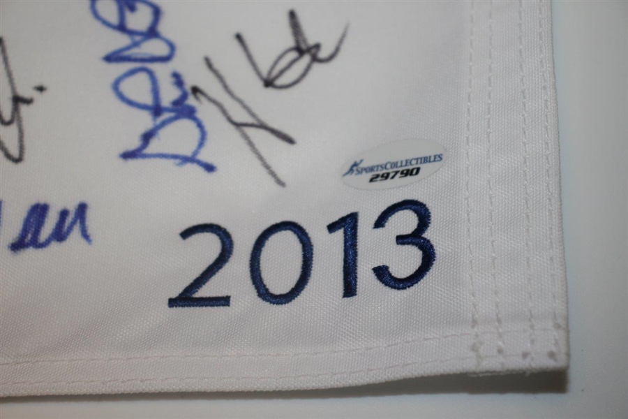 Multi-Signed 2013 The Players Championship at TPC Sawgrass Embroidered Flag JSA ALOA