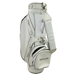 Tiger Woods, Payne Stewart, & Fellow Pros Signed Isleworth (Fla. Home of Tiger) White Golf Bag JSA ALOA