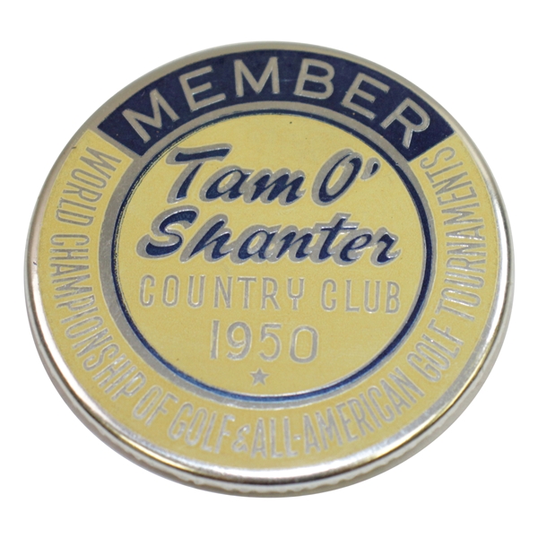 1950 Tam OShanter World Championship All-American Tournament Member Badge