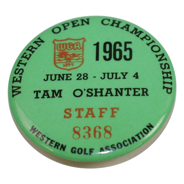 1965 Western Open Championship at Tam OShanter Staff Badge #8368