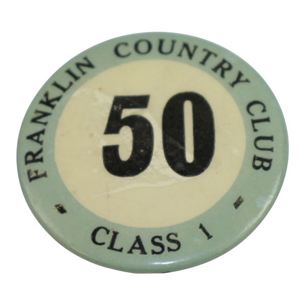 Classic Franklin Country Club Class 1 Caddy Badge #50