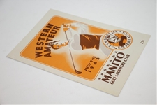 1942 Western Amateur at Spokane Manito G & CC Program - Excellent Condition