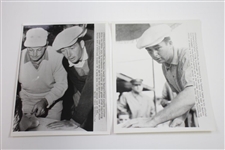 Nine (9) 1958 Masters Championship 7x10 Wire Photos of Runner-Up Ken Venturi