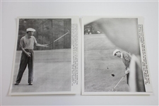 Nine (9) 1958 Masters Championship 7x10 Wire Photos of Runner-Up Ken Venturi