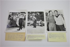 Fourteen (14) 1956 Masters Championship 7x9 Wire Photos of Runner-Up Kenneth Venturi