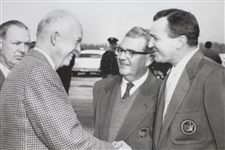 President Eisenhower Bids Farewell to Augusta National's Julian Roberts 9 1/8x7 Wire Photo 2/3/57