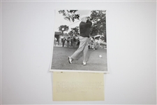 Classic Chick Evans Post-Swing Pose 7 1/4x9 Wire Photo - All Eyes on Chick - 9/10/56